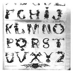 Alphabet diabolique, gravé par Delannois, 1825 (détail)